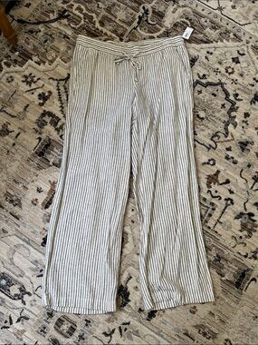 Old Navy Striped Linen Pants